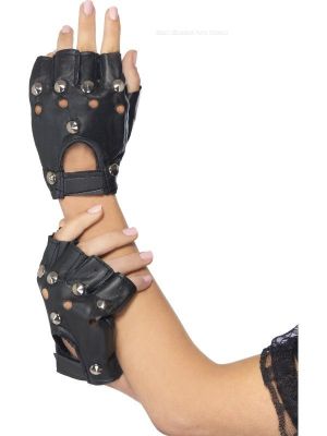 Fingerless Fishnet Gloves Mid Arm Length Pop Rock Star Punk 80s Costume BW3008 