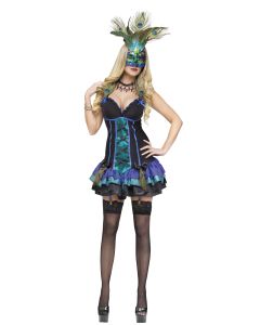 Midnight Peacock Masquerade Costume