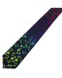 80s Music Notes Tie Colors
