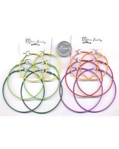 80's Neon Hoop Earrings