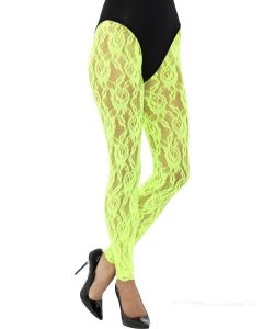 80s Lace Leggings Green