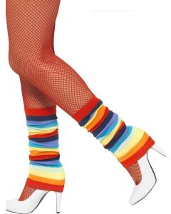 Leg Warmers Striped Rainbow