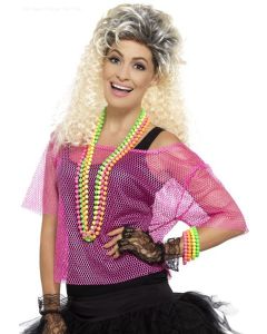 80s Neon Fishnet Top 