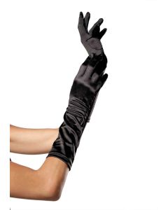 20s Satin Gloves Black