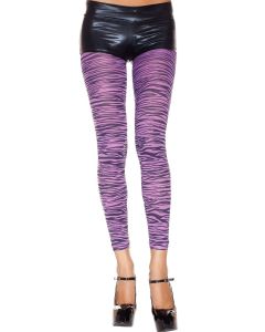 Zebra Capri Leggings Purple