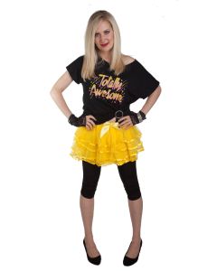 80s Neon Yellow Skirt