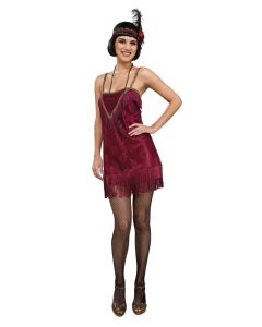 20's Burgundy Flapper Costumes