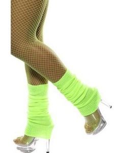 80s Leg Warmers Neon Green 