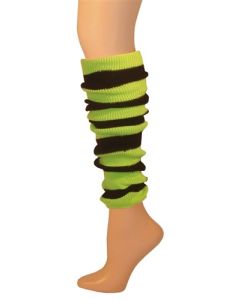 80's Lime Black Striped Leg Warmers