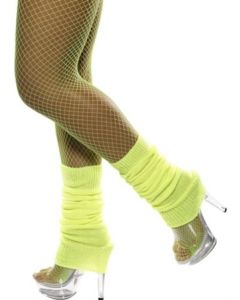 80s Leg Warmers Neon Yellow 