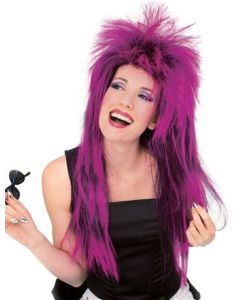 80's Popstar Neon Shag Wig