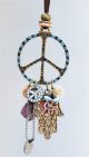 70s Peace Necklace with Charms