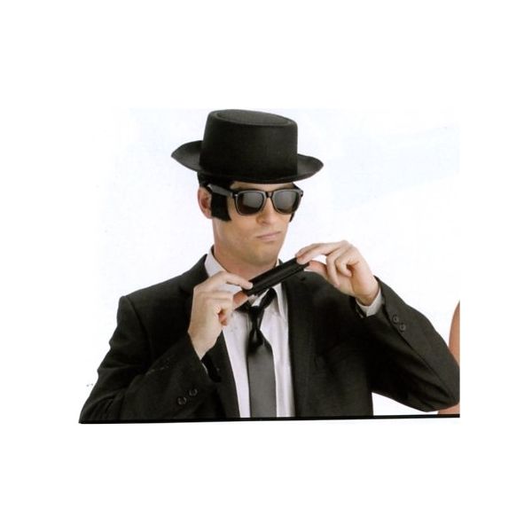 Blues Brothers Kostüm mit schmaler original krawatte brille