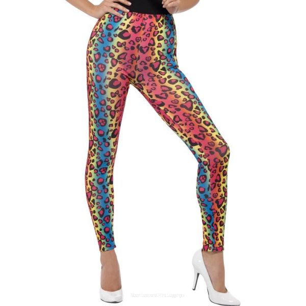 Neon High Waisted Women's Artistic Printed 80s Leggings Women's Yoga  Running Soft Pants with 4 Pieces Neon Necklace (Small) at Amazon Women's  Clothing store