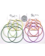 80's Neon Hoop Earrings